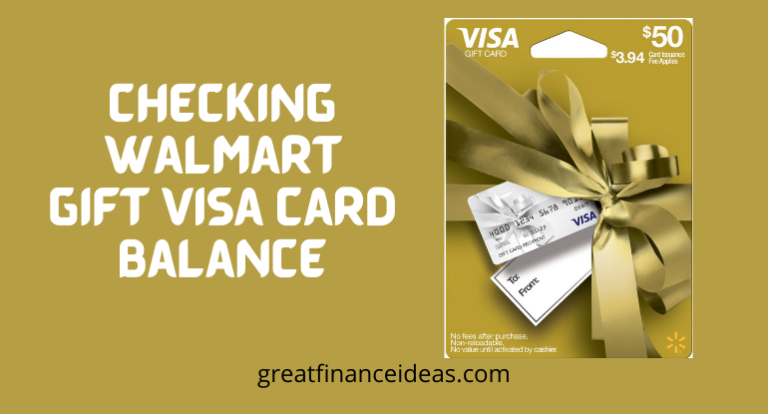 3 Ways to check your Walmart Visa Gift Card Balance - Finance ideas