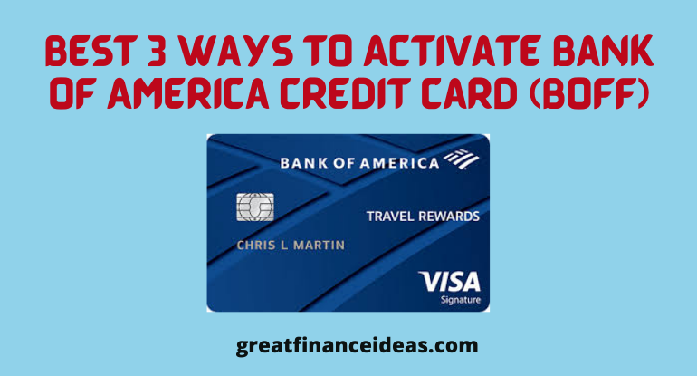 Activate BofA Credit card