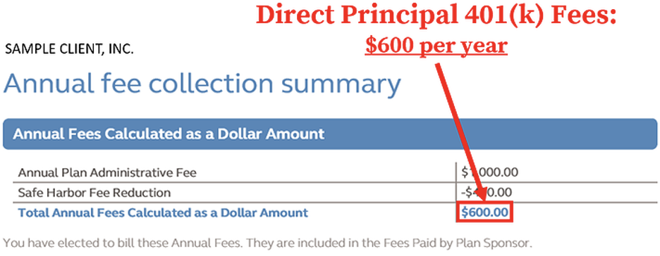 Find and Calculate Principal 401(k) Fees spreadsheet 