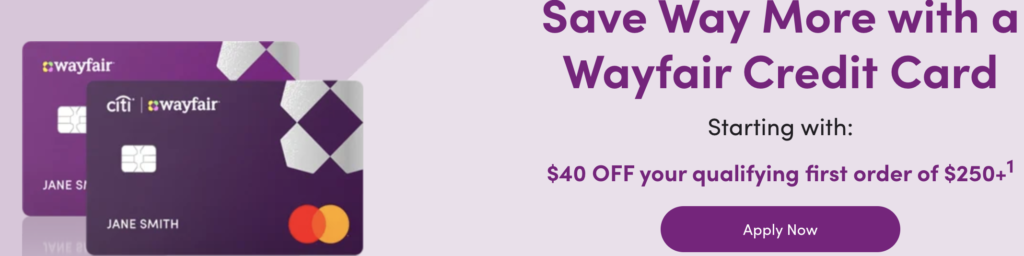 Save more with a Wayfair credit card